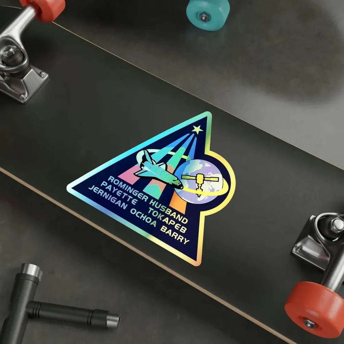 STS 96 (NASA) Holographic STICKER Die-Cut Vinyl Decal - The Sticker Space