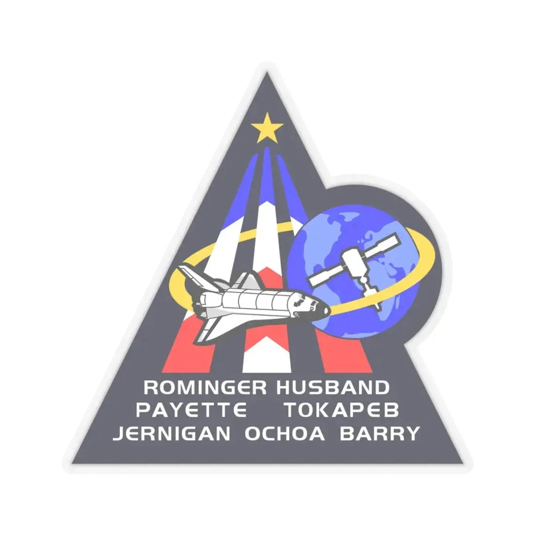 STS 96 (NASA) STICKER Vinyl Kiss-Cut Decal 6 Inch Transparent - The Sticker Space