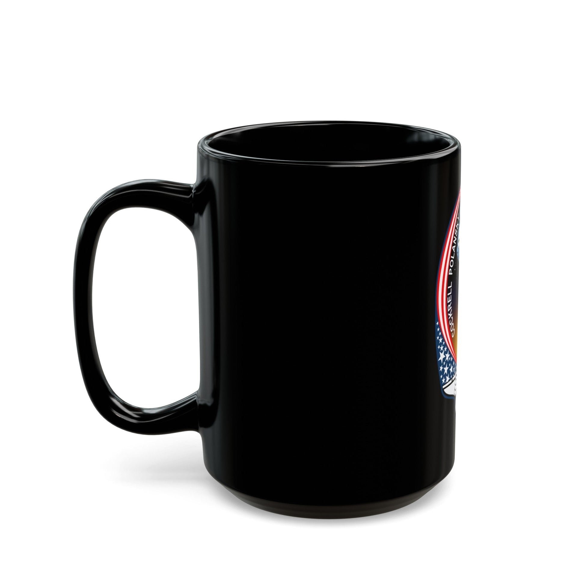 STS 98 (NASA) Black Coffee Mug-The Sticker Space