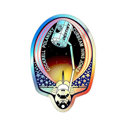 STS 98 (NASA) Holographic STICKER Die-Cut Vinyl Decal 2 Inch Holographic - The Sticker Space