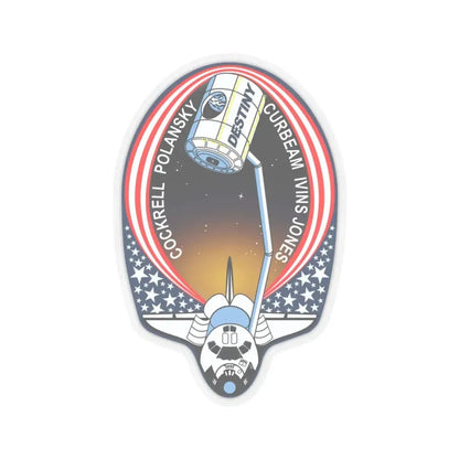 STS 98 (NASA) STICKER Vinyl Kiss-Cut Decal 3 Inch Transparent - The Sticker Space