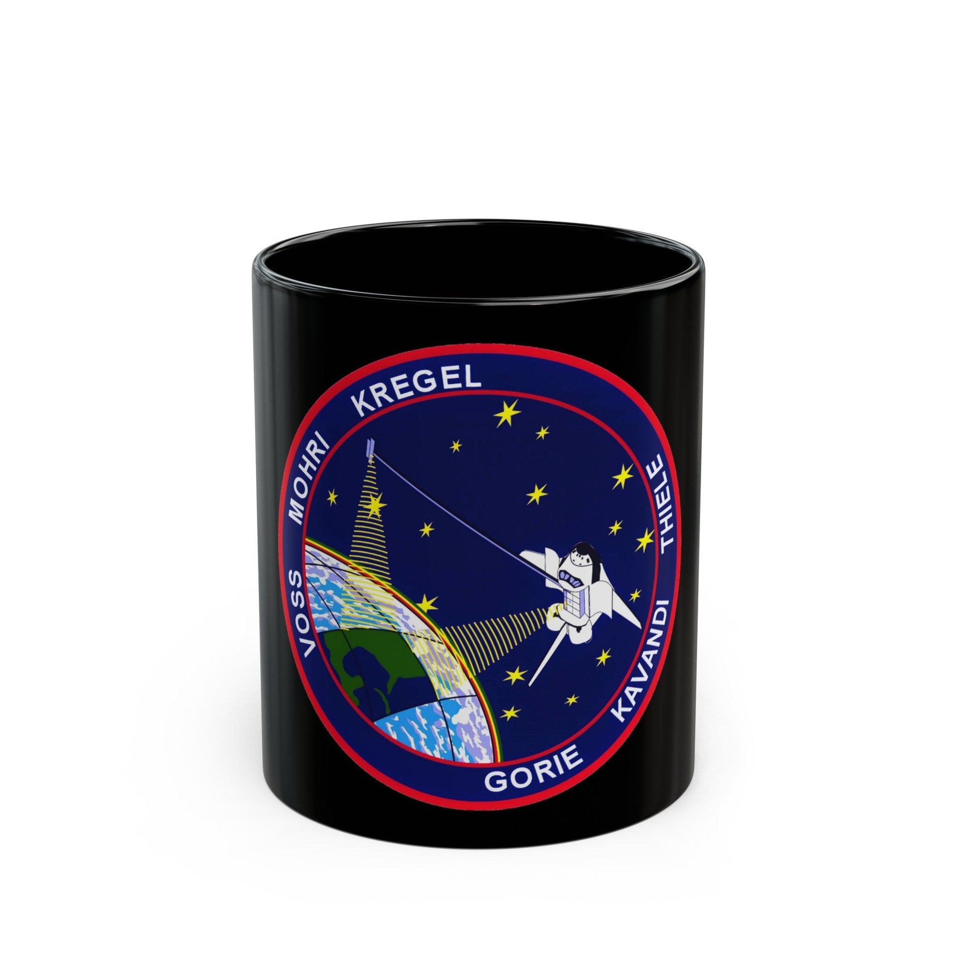 STS 99 (NASA) Black Coffee Mug-11oz-The Sticker Space