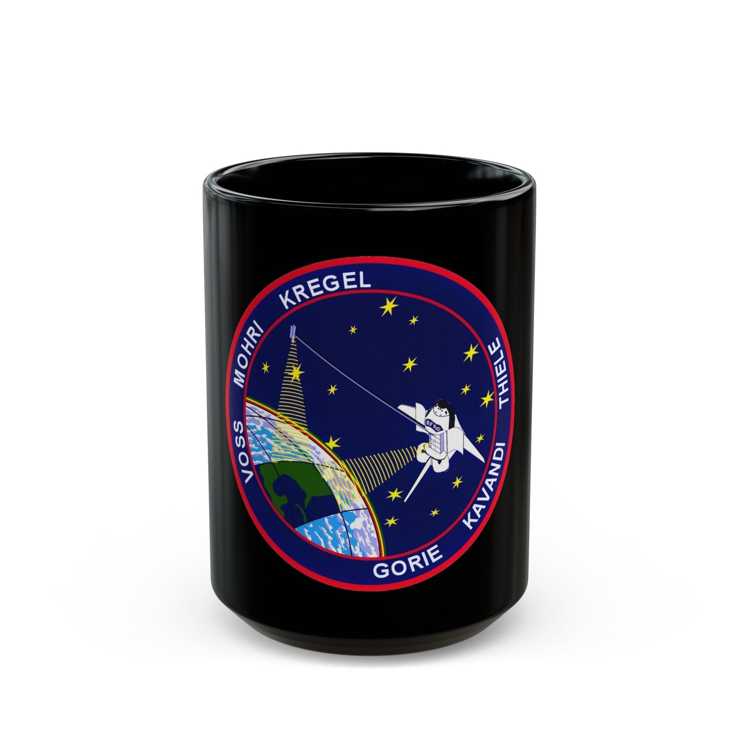 STS 99 (NASA) Black Coffee Mug-15oz-The Sticker Space