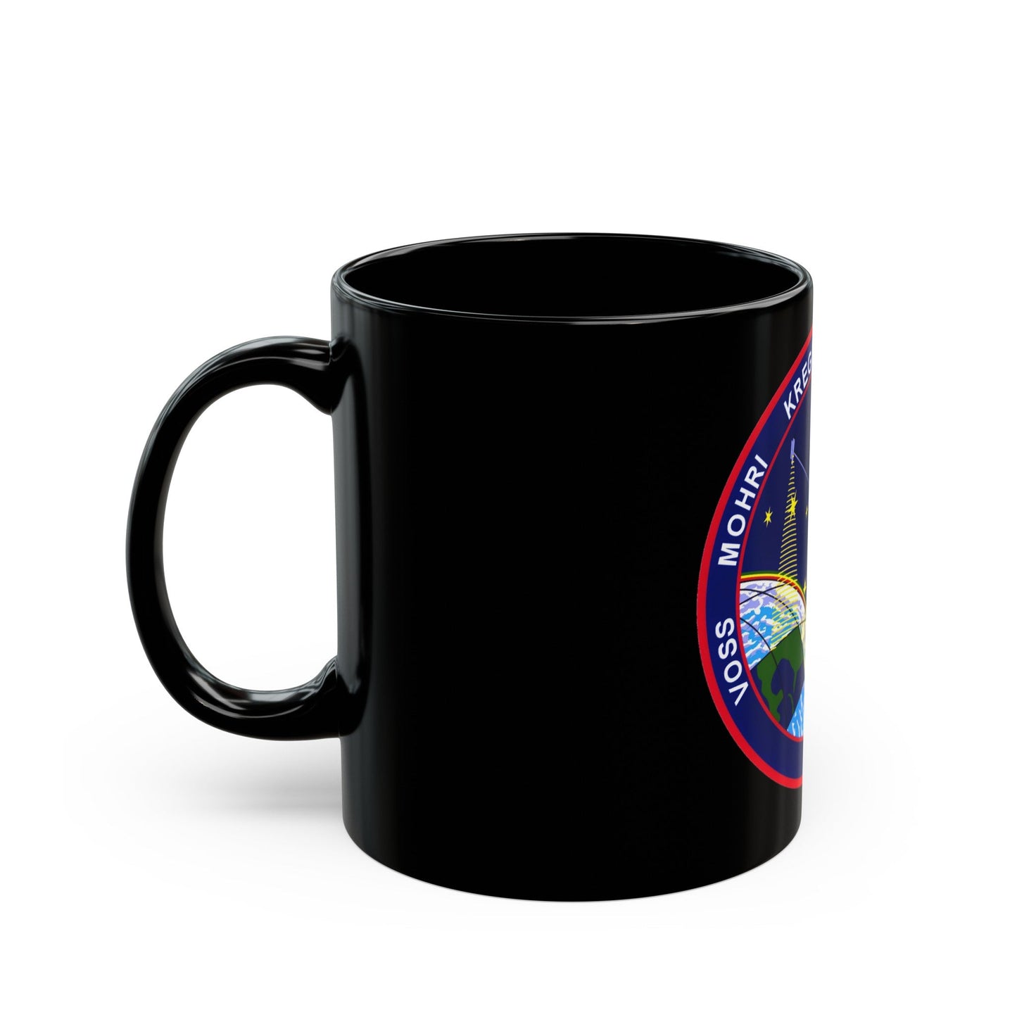 STS 99 (NASA) Black Coffee Mug-The Sticker Space