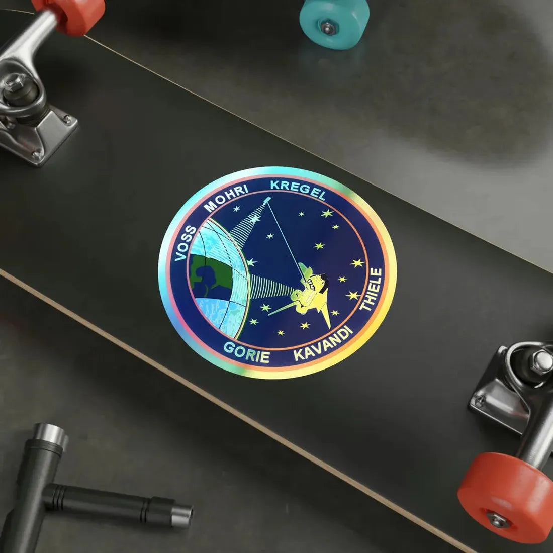 STS 99 (NASA) Holographic STICKER Die-Cut Vinyl Decal - The Sticker Space