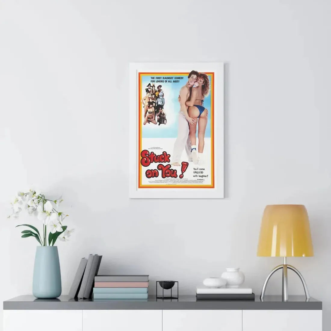 STUCK ON YOU! 1983 - Framed Movie Poster - The Sticker Space