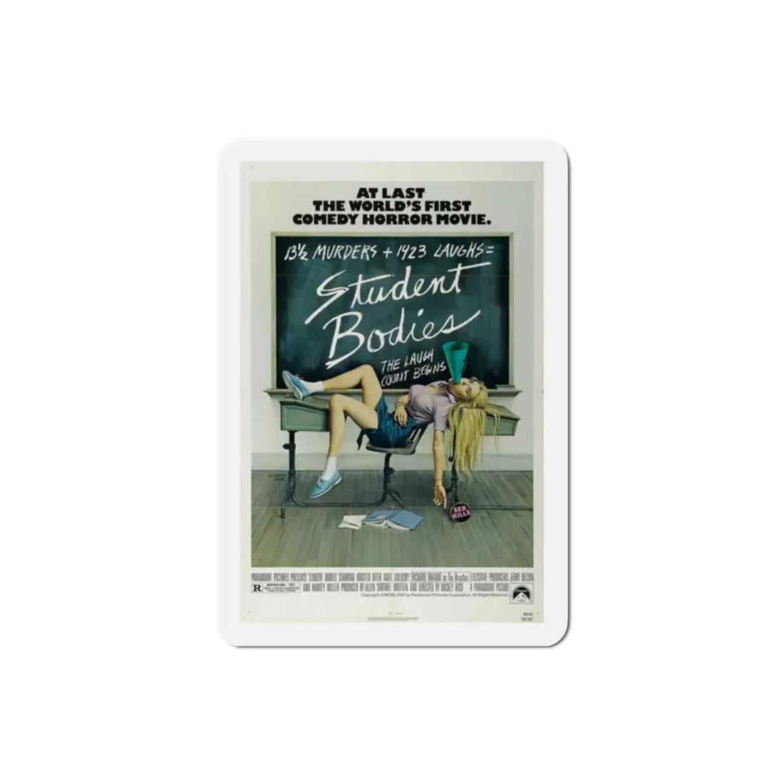 Student Bodies 1981 Movie Poster Refrigerator Magnet 2 Inch - The Sticker Space