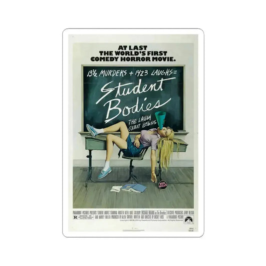 Student Bodies 1981 Movie Poster - STICKER Vinyl Kiss-Cut Decal 2 Inch White - The Sticker Space