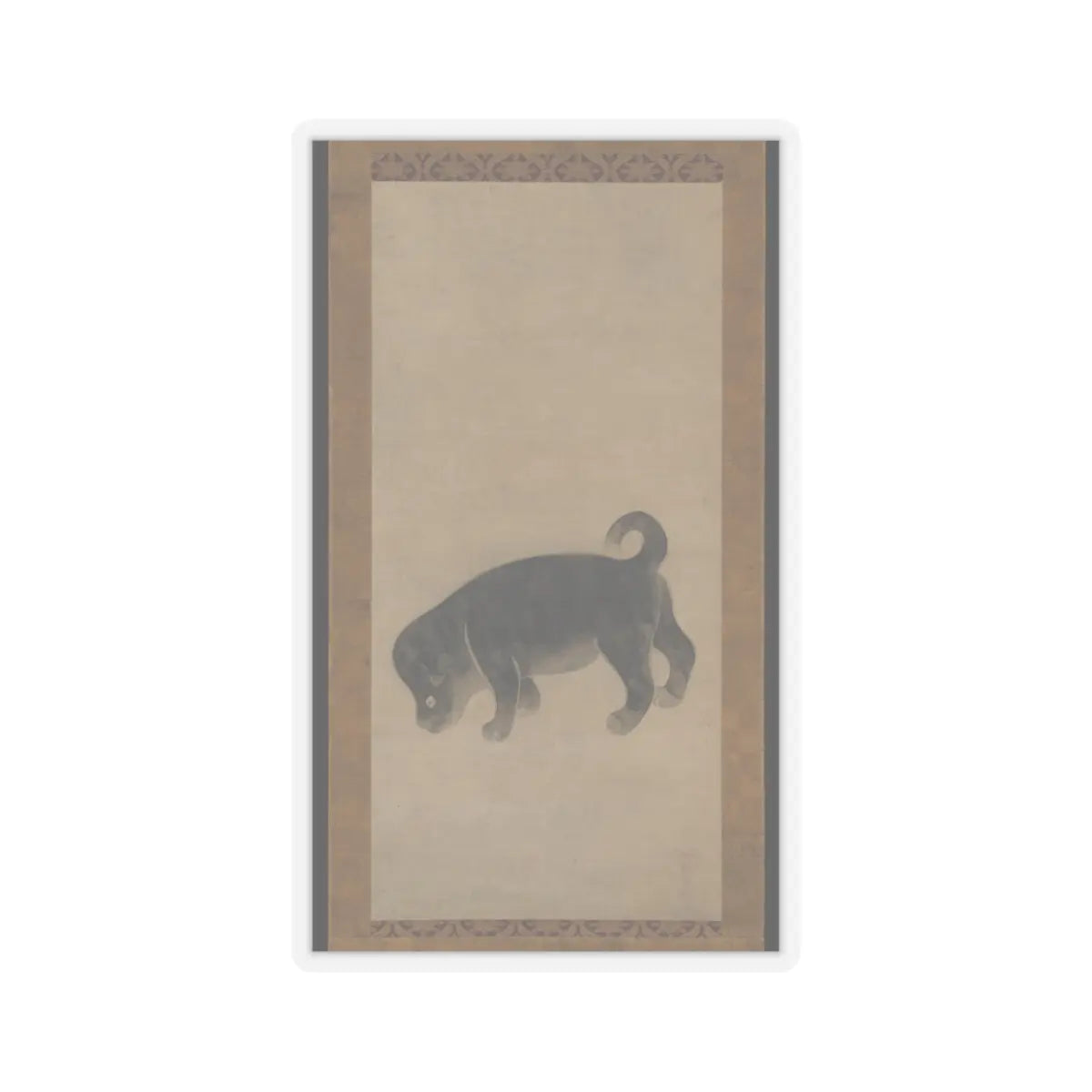Studio of Tawaraya Sōtatsu - Puppy - early 17th century v1 - STICKER Vinyl Kiss-Cut Decal