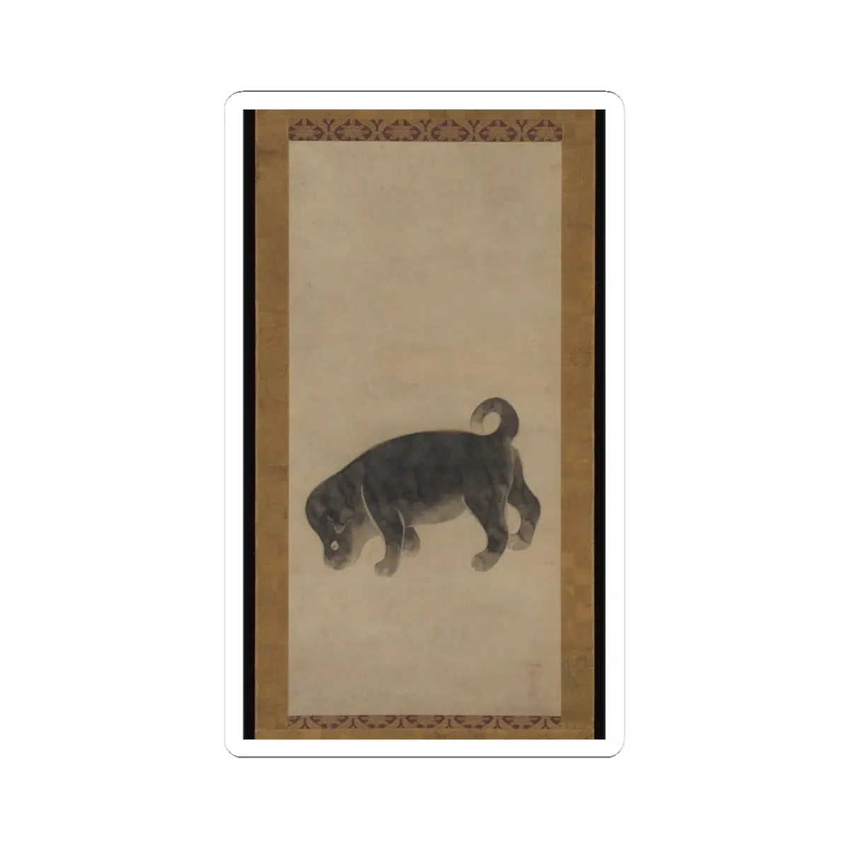 Studio of Tawaraya Sōtatsu - Puppy - early 17th century v1 - STICKER Vinyl Kiss-Cut Decal