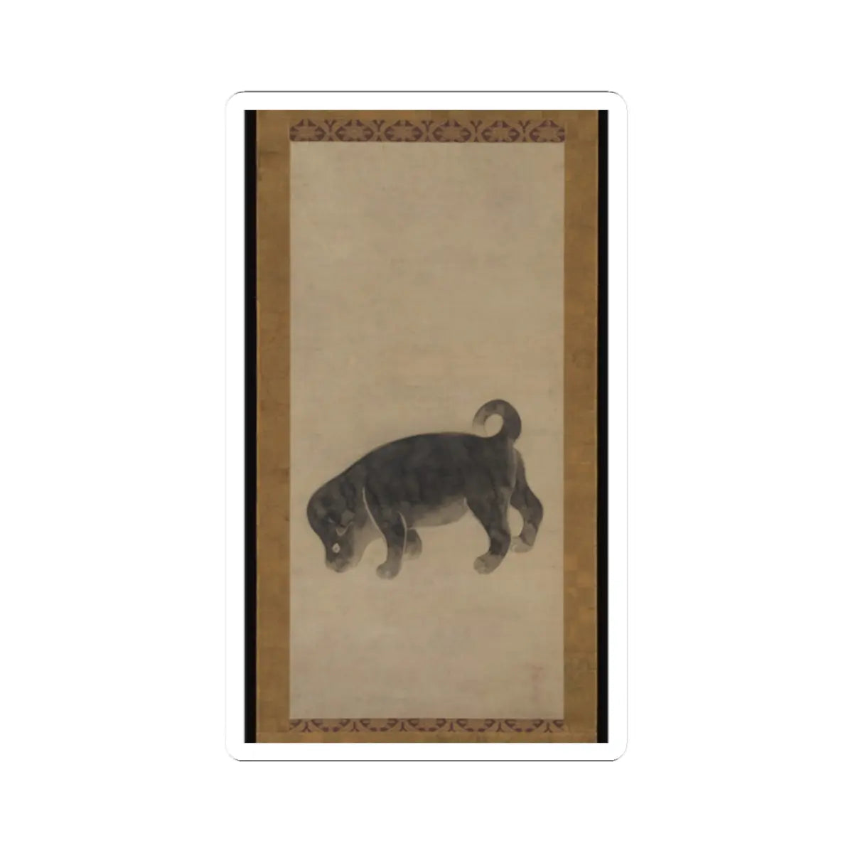 Studio of Tawaraya Sōtatsu - Puppy - early 17th century v1 - STICKER Vinyl Kiss-Cut Decal