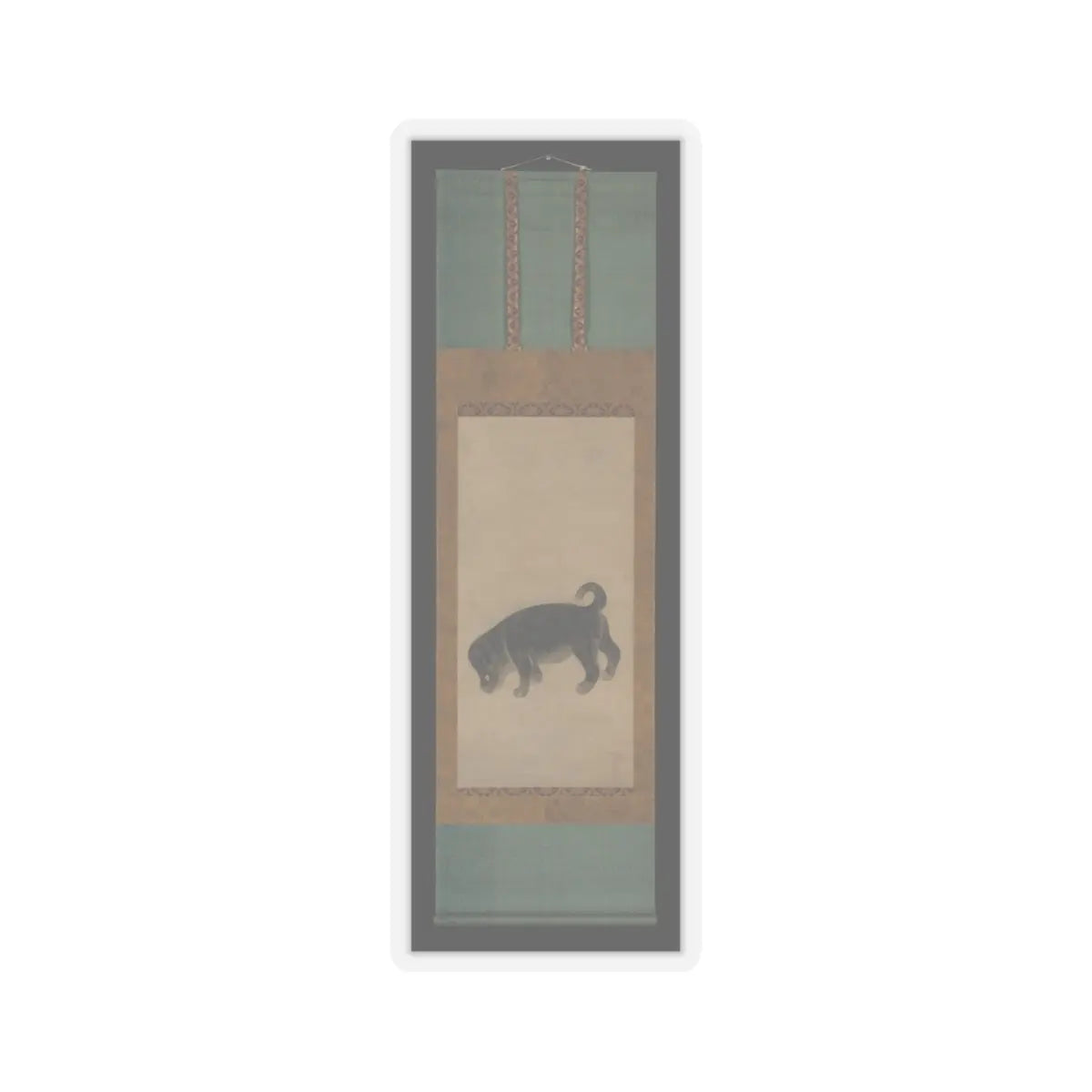 Studio of Tawaraya Sōtatsu - Puppy - early 17th century v2 - STICKER Vinyl Kiss-Cut Decal