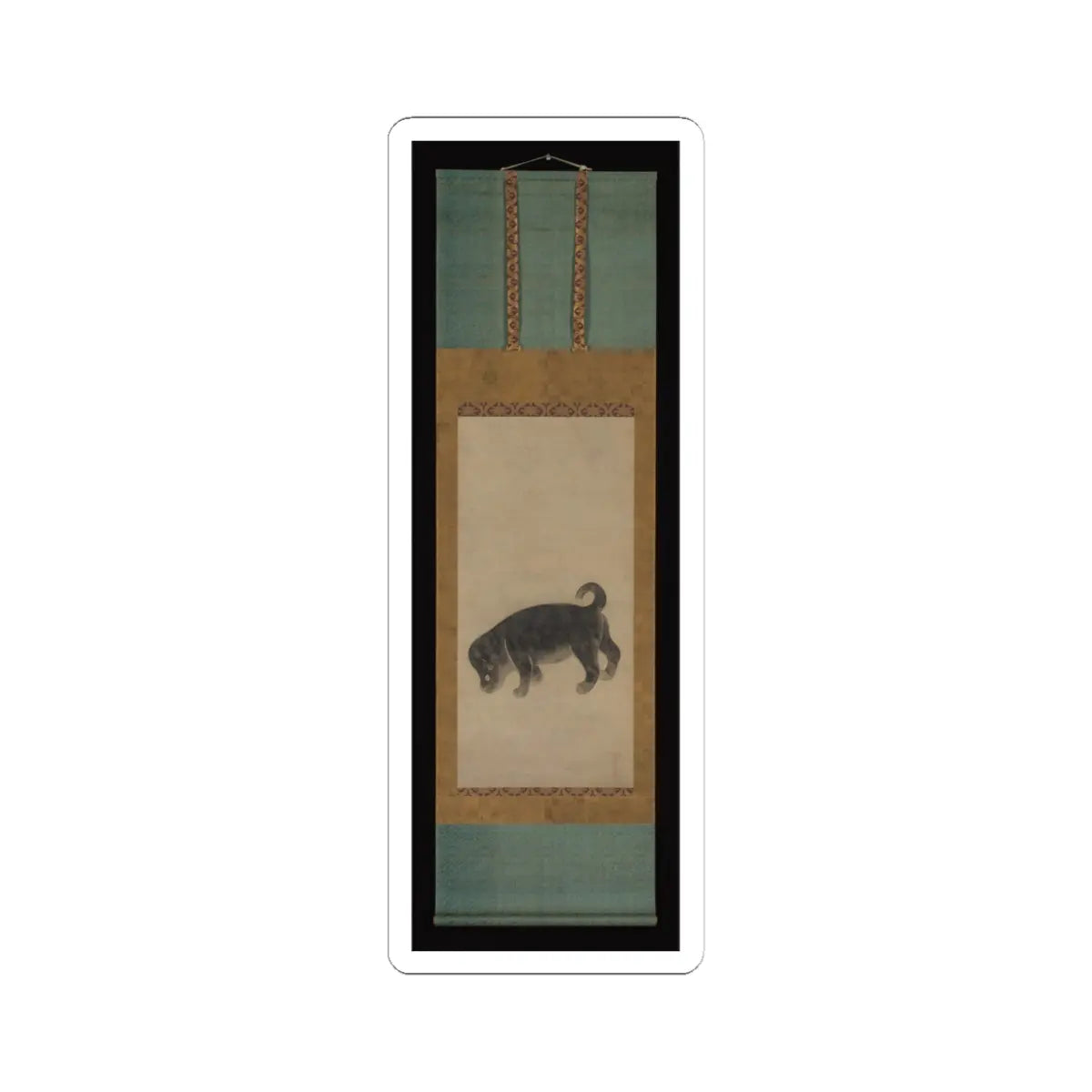 Studio of Tawaraya Sōtatsu - Puppy - early 17th century v2 - STICKER Vinyl Kiss-Cut Decal
