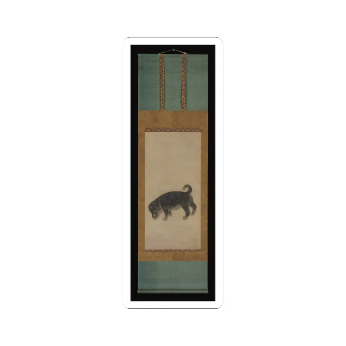 Studio of Tawaraya Sōtatsu - Puppy - early 17th century v2 - STICKER Vinyl Kiss-Cut Decal