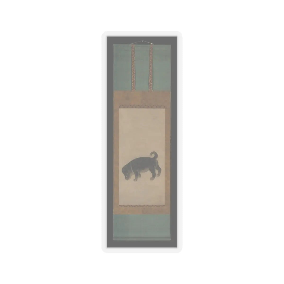 Studio of Tawaraya Sōtatsu - Puppy - early 17th century v2 - STICKER Vinyl Kiss-Cut Decal