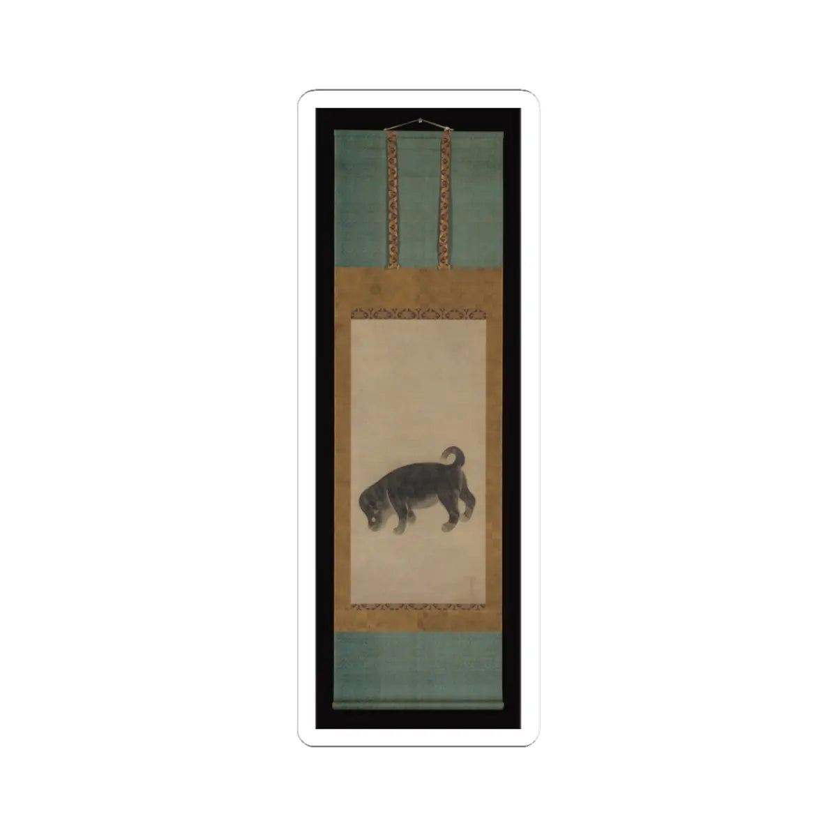 Studio of Tawaraya Sōtatsu - Puppy - early 17th century v2 - STICKER Vinyl Kiss-Cut Decal