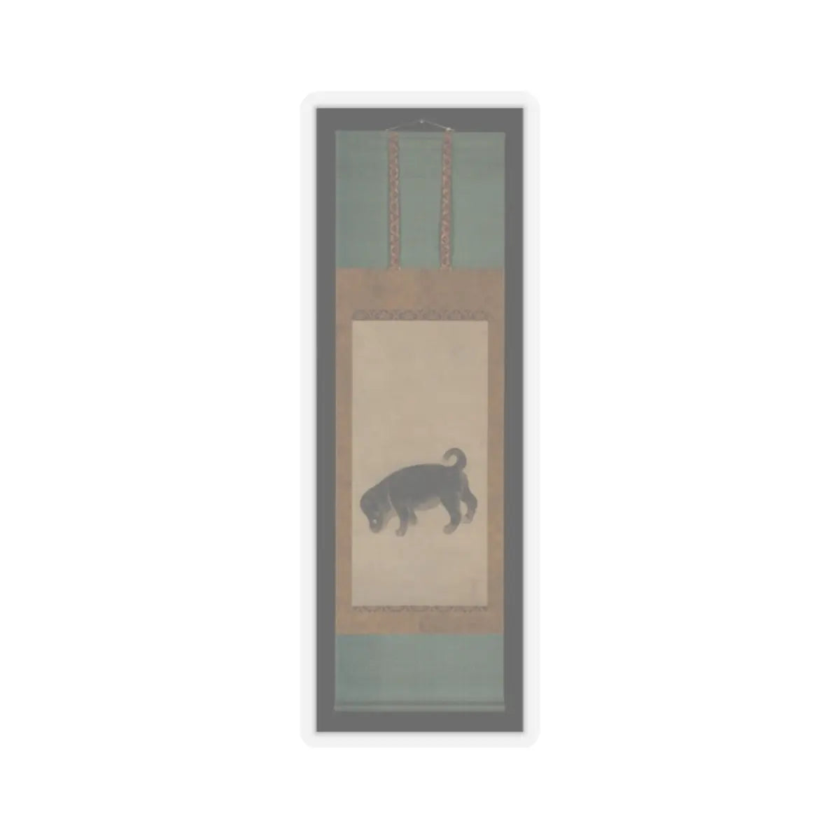 Studio of Tawaraya Sōtatsu - Puppy - early 17th century v2 - STICKER Vinyl Kiss-Cut Decal