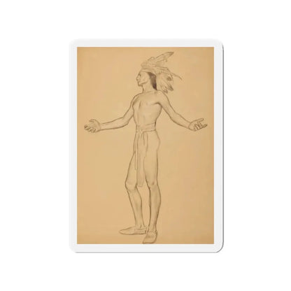 Study for Hovey murals, Dartmouth College (Magazine Illustration) Refrigerator Magnet 2 Inch Die-Cut - The Sticker Space