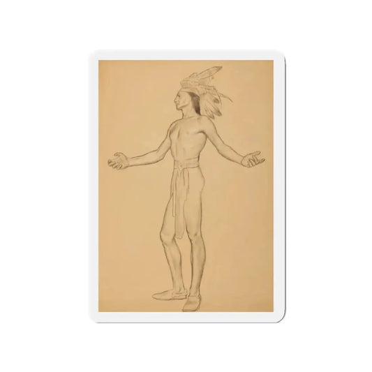 Study for Hovey murals, Dartmouth College (Magazine Illustration) Refrigerator Magnet 2 Inch Die-Cut - The Sticker Space