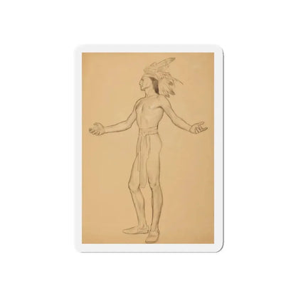 Study for Hovey murals, Dartmouth College (Magazine Illustration) Refrigerator Magnet 3 Inch Die-Cut - The Sticker Space