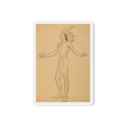 Study for Hovey murals, Dartmouth College (Magazine Illustration) Refrigerator Magnet 5 Inch Die-Cut - The Sticker Space