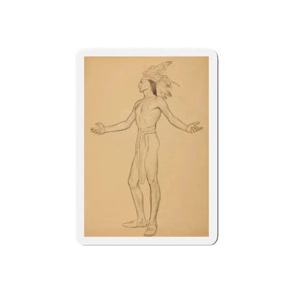 Study for Hovey murals, Dartmouth College (Magazine Illustration) Refrigerator Magnet 6 Inch Die-Cut - The Sticker Space