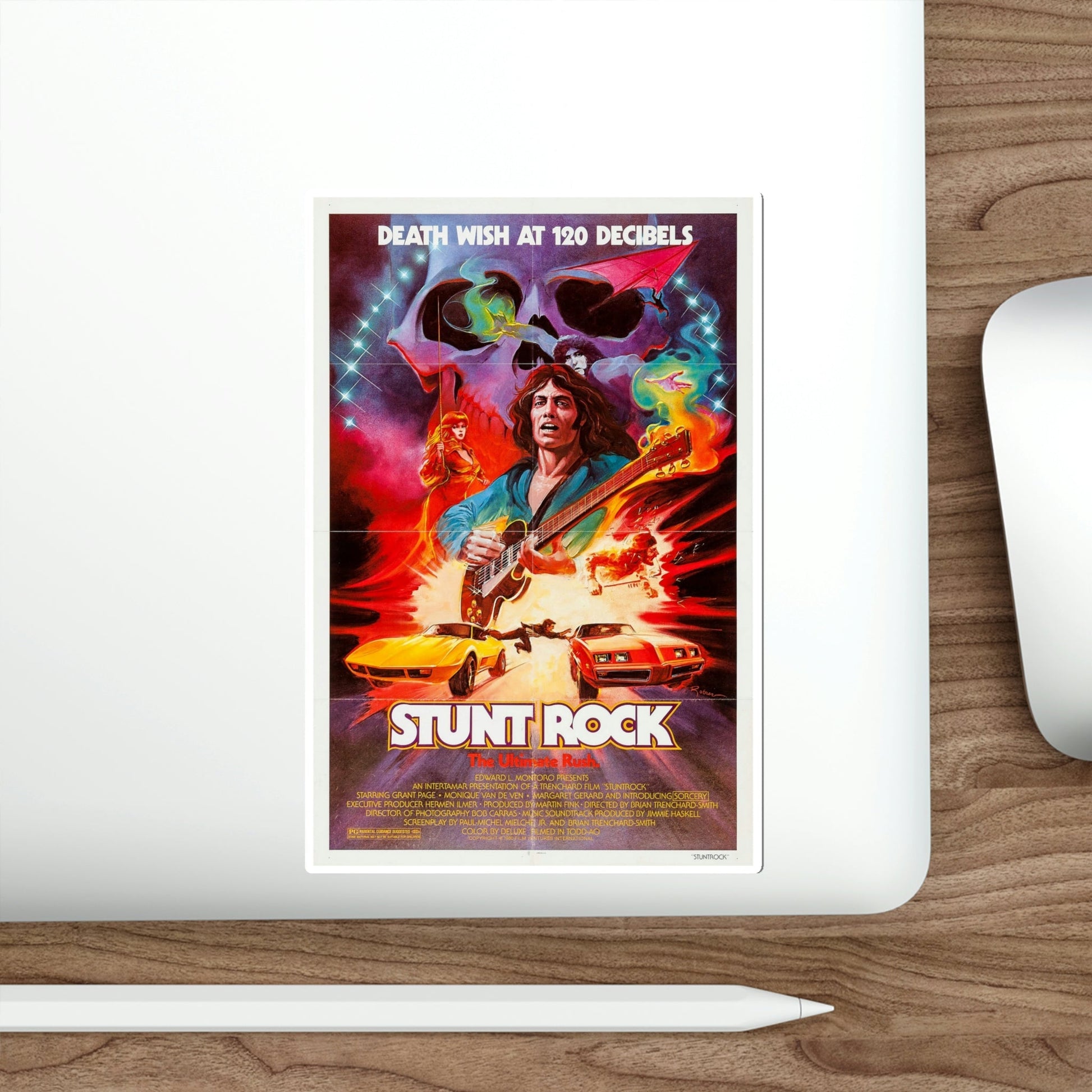 Stunt Rock 1979 Movie Poster STICKER Vinyl Die-Cut Decal-The Sticker Space