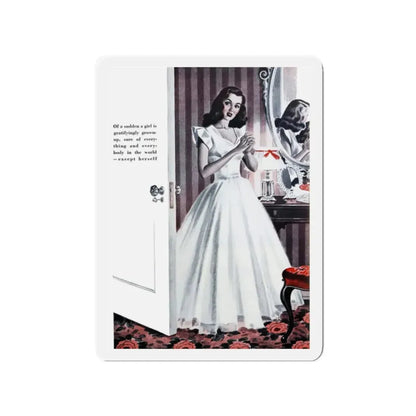 Stupendous Moment, Good Housekeeping, February 1942 (Magazine Illustration) Refrigerator Magnet 2 Inch Die-Cut - The Sticker Space