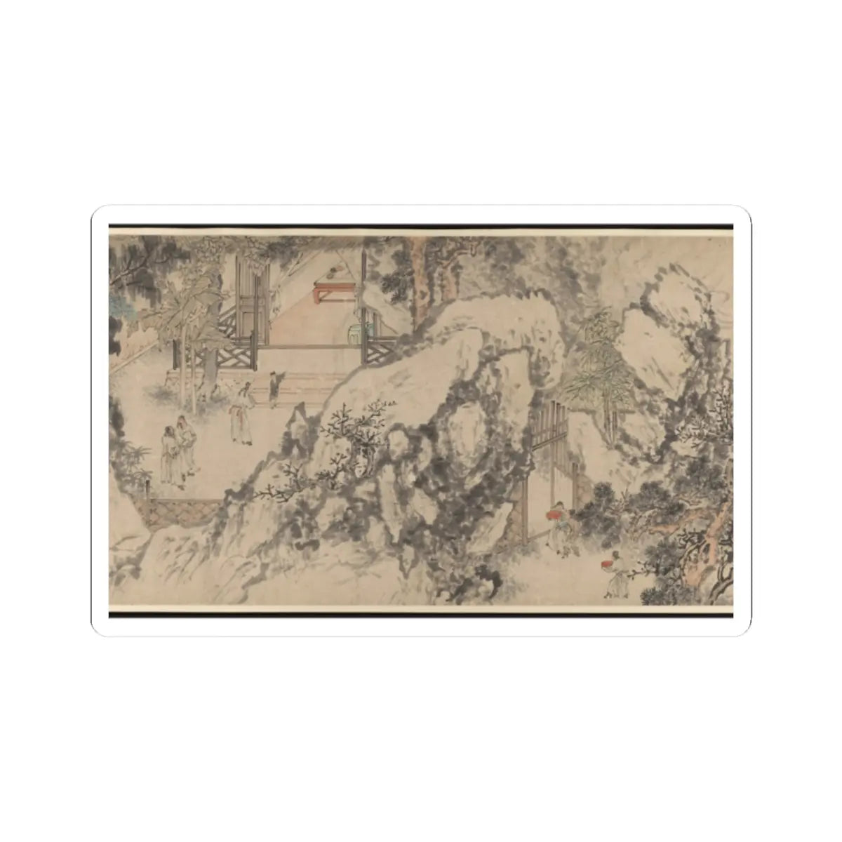 Su Liupeng - Three Visits to the Thatched Hut of Zhuge Liange - 1853 v4 - STICKER Vinyl Kiss-Cut Decal