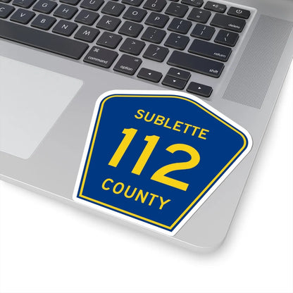 Sublette County Route 112 WY (Wyoming) (Road Sign) STICKER Vinyl Kiss-Cut Decal - The Sticker Space