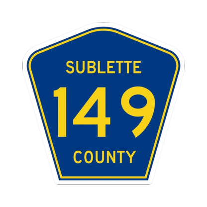 Sublette County Route 149 WY (Wyoming) (Road Sign) STICKER Vinyl Kiss-Cut Decal 2 Inch White - The Sticker Space