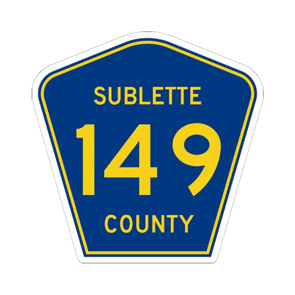 Sublette County Route 149 WY (Wyoming) (Road Sign) STICKER Vinyl Kiss-Cut Decal 6 Inch White - The Sticker Space