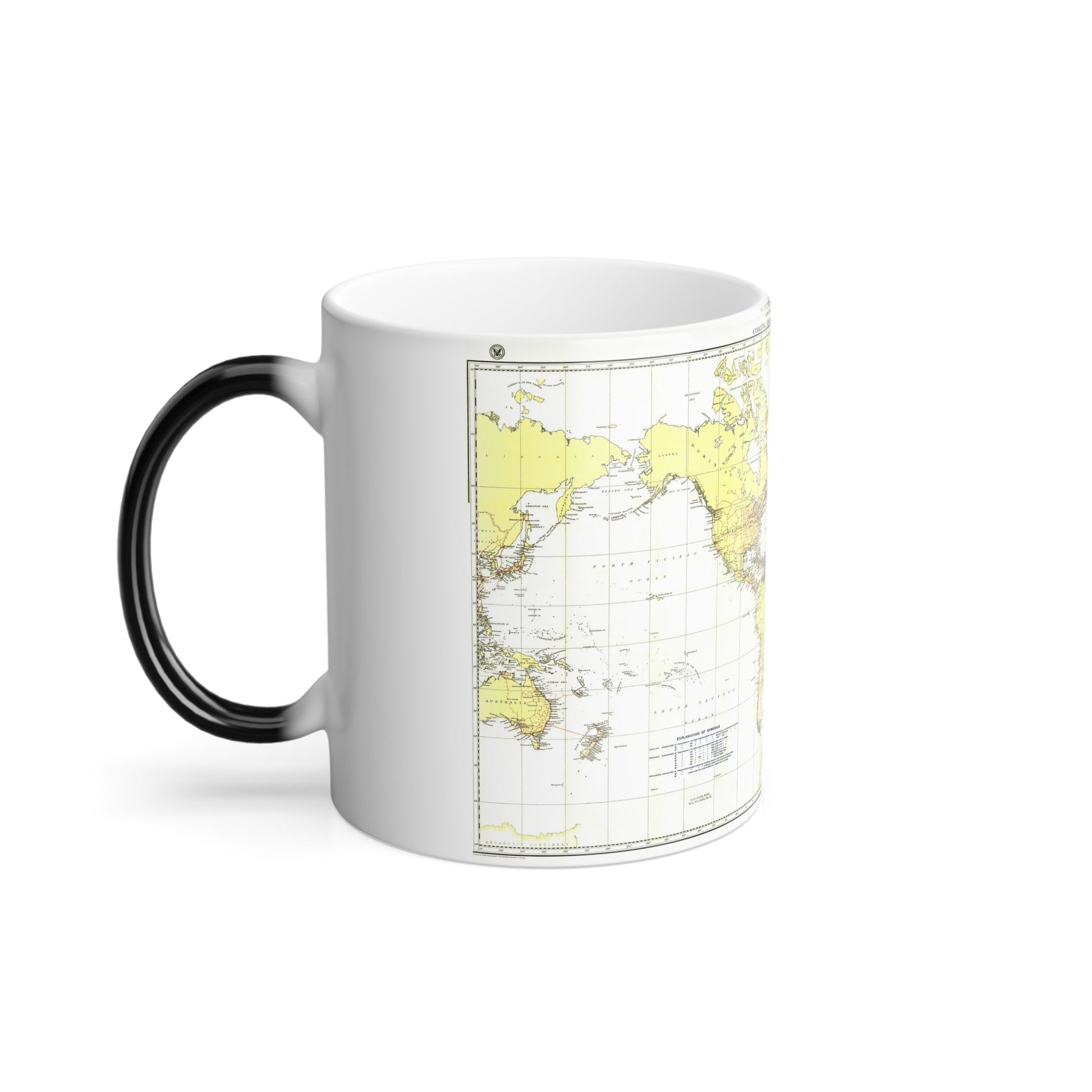 Submarine Cables of the World (1896) (Map) Color Changing Mug 11oz-11oz-The Sticker Space