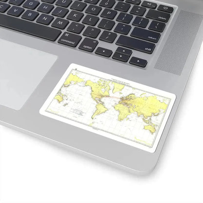 Submarine Cables of the World (1896) (Map) STICKER Vinyl Kiss-Cut Decal - The Sticker Space