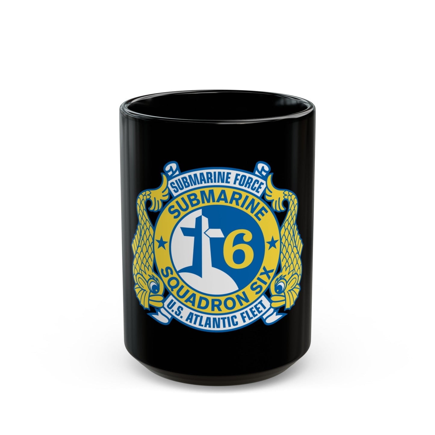 Submarine Force US Atlantic Fleet (U.S. Navy) Black Coffee Mug-15oz-The Sticker Space