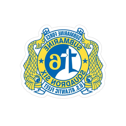 Submarine Force US Atlantic Fleet (U.S. Navy) REVERSE PRINT Transparent Die-Cut STICKER 2 Inch Die-Cut Transparent - The Sticker Space