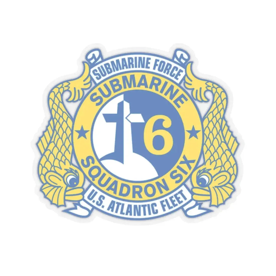 Submarine Force US Atlantic Fleet (U.S. Navy) STICKER Vinyl Kiss-Cut Decal 2 Inch Transparent - The Sticker Space