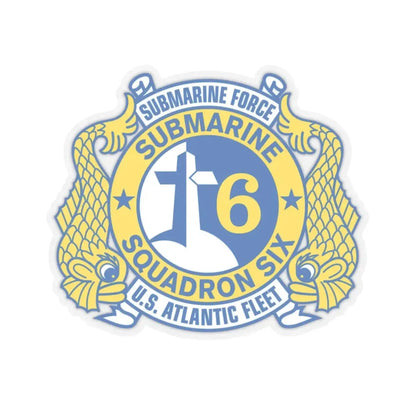 Submarine Force US Atlantic Fleet (U.S. Navy) STICKER Vinyl Kiss-Cut Decal 4 Inch Transparent - The Sticker Space