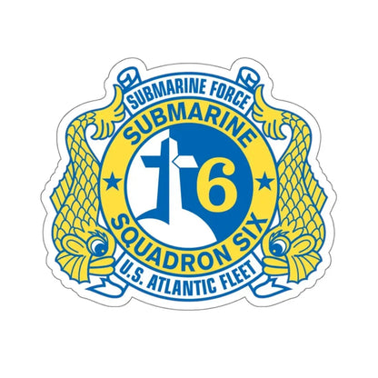 Submarine Force US Atlantic Fleet (U.S. Navy) STICKER Vinyl Kiss-Cut Decal 4 Inch White - The Sticker Space