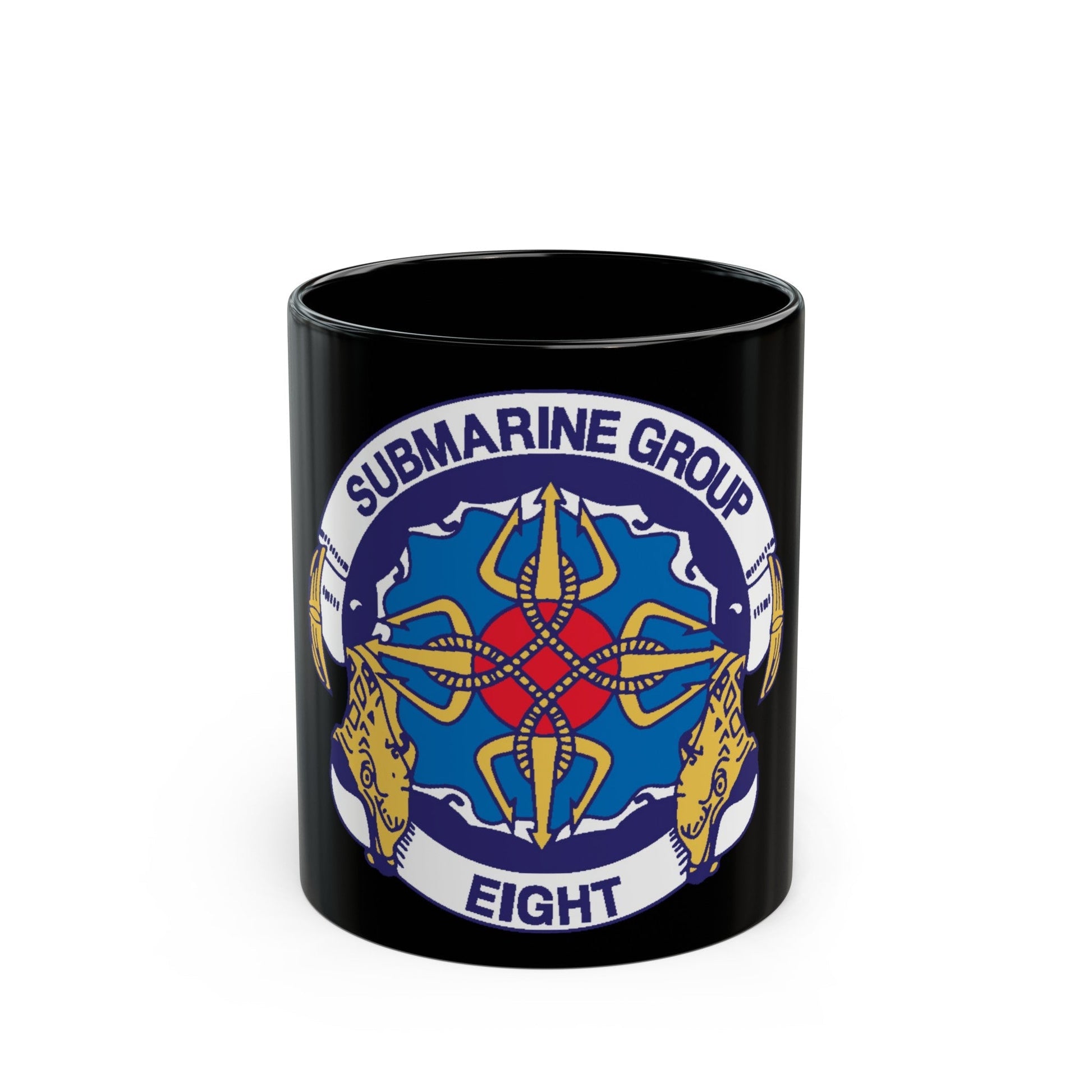 Submarine Group Eight (U.S. Navy) Black Coffee Mug-11oz-The Sticker Space