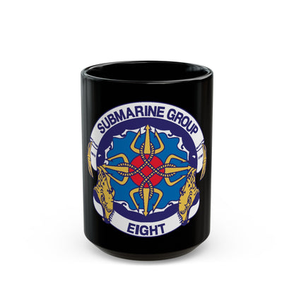 Submarine Group Eight (U.S. Navy) Black Coffee Mug-15oz-The Sticker Space