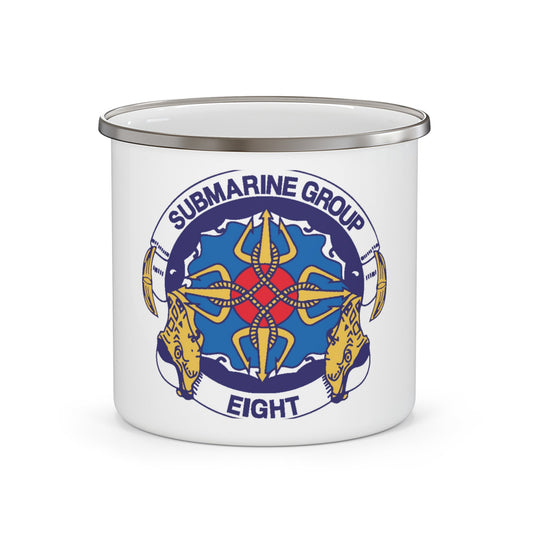 Submarine Group Eight (U.S. Navy) Enamel Mug 12oz-12oz-The Sticker Space