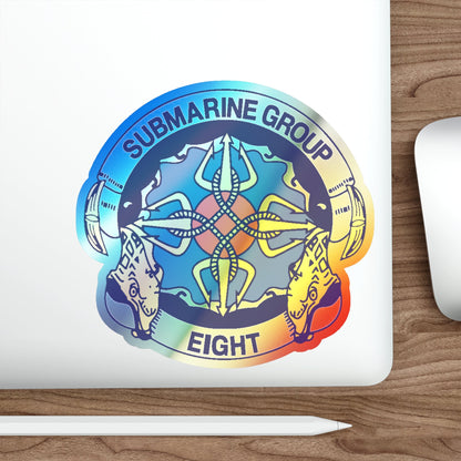 Submarine Group Eight (U.S. Navy) Holographic STICKER Die-Cut Vinyl Decal-The Sticker Space