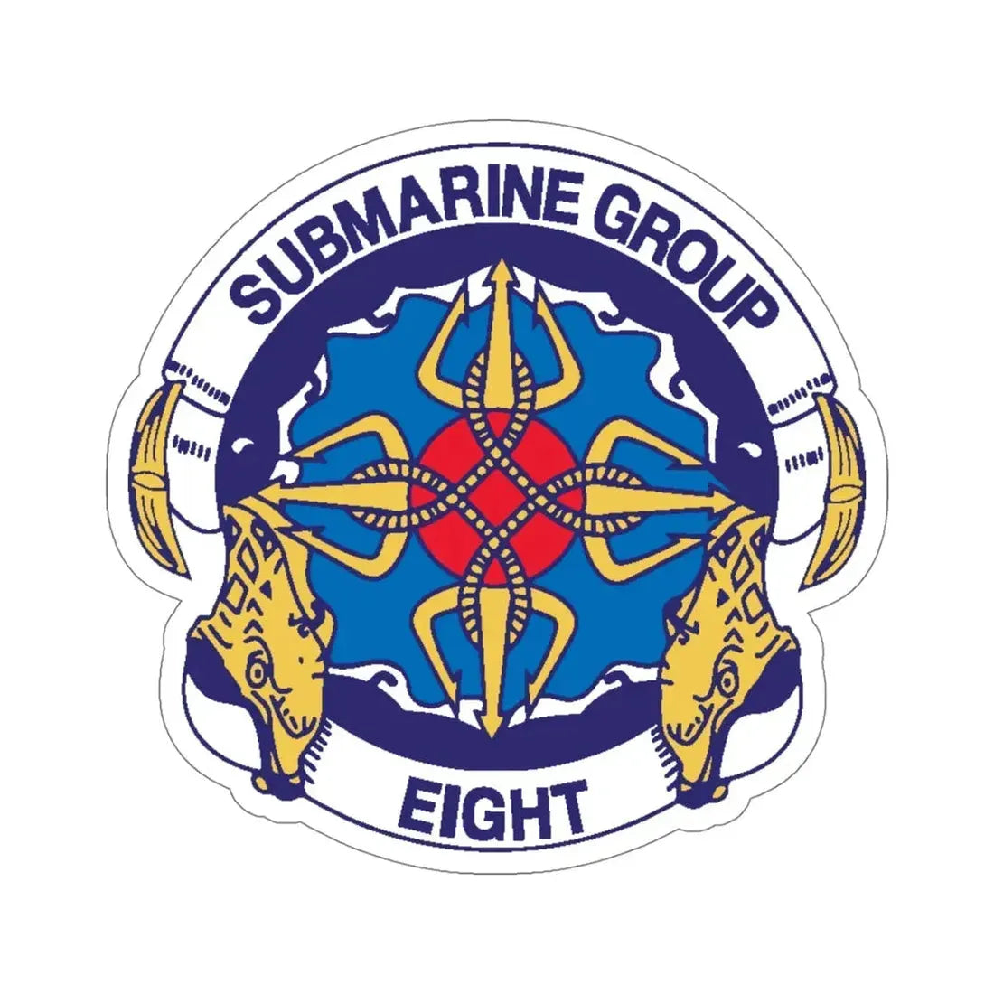 Submarine Group Eight (U.S. Navy) STICKER Vinyl Die-Cut Decal 5 Inch - The Sticker Space