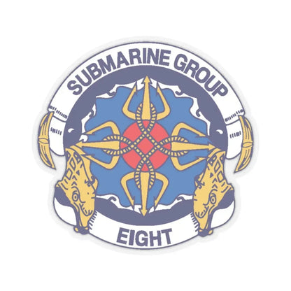Submarine Group Eight (U.S. Navy) STICKER Vinyl Kiss-Cut Decal 3 Inch Transparent - The Sticker Space