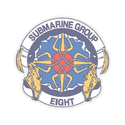 Submarine Group Eight (U.S. Navy) STICKER Vinyl Kiss-Cut Decal 6 Inch Transparent - The Sticker Space