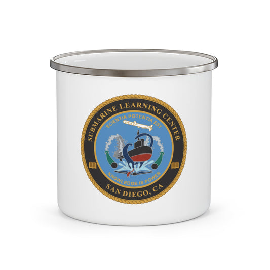 Submarine Learning Center San Diego (U.S. Navy) Enamel Mug 12oz-12oz-The Sticker Space