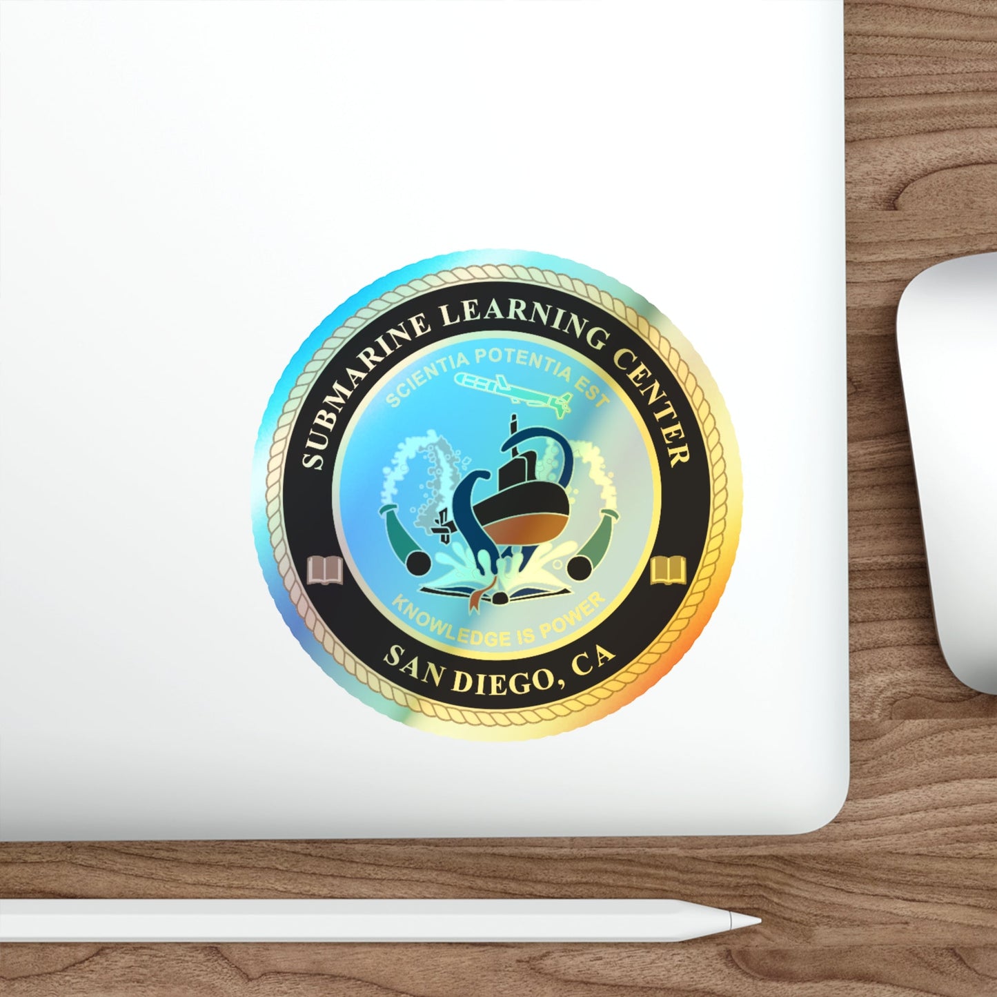 Submarine Learning Center San Diego (U.S. Navy) Holographic STICKER Die-Cut Vinyl Decal-The Sticker Space