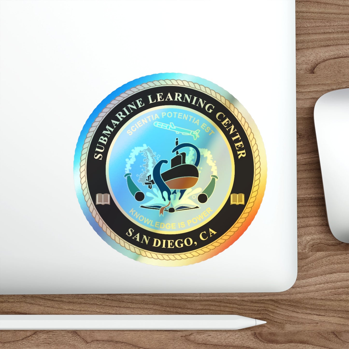 Submarine Learning Center San Diego (U.S. Navy) Holographic STICKER Die-Cut Vinyl Decal-The Sticker Space