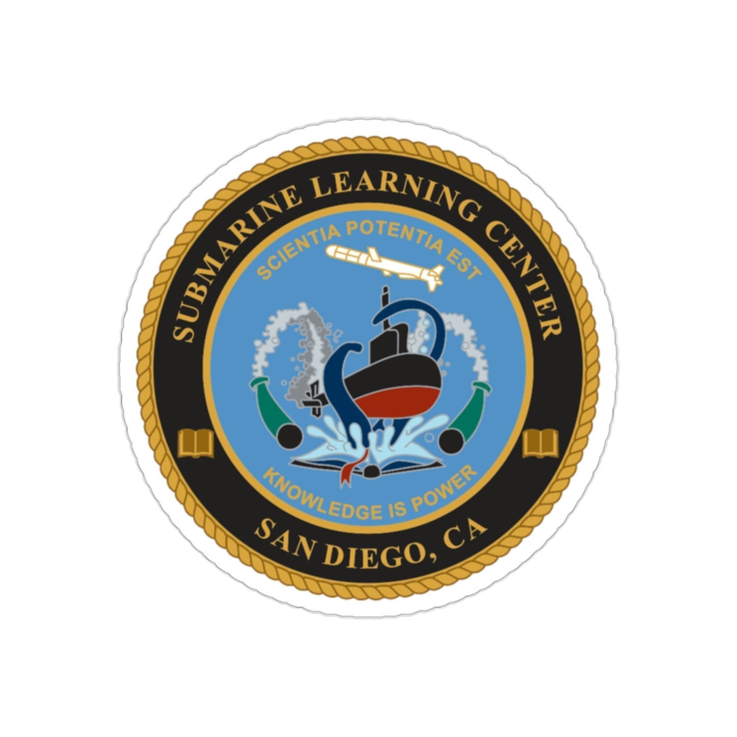 Submarine Learning Center San Diego (U.S. Navy) STICKER Vinyl Die-Cut Decal-2 Inch-The Sticker Space